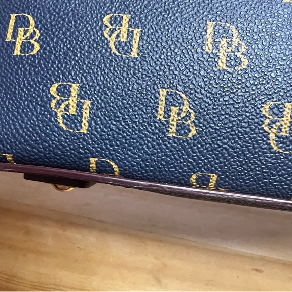 Project Bag Dooney & Bourke Navy and Yellow Shoulder Bag - Picture 15 of 16